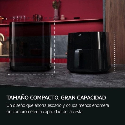 Heißluftfritteuse AEG Serie 8000 Gourmet 6 AAF7SB 6,9L 1700W Touch Display Dampf Funktion