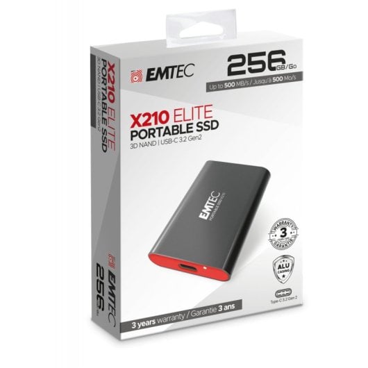 Emtec X210 Elite 256 GB USB Typ-C 3.2 Gen 2 (3.1 Gen 2) Schwarz