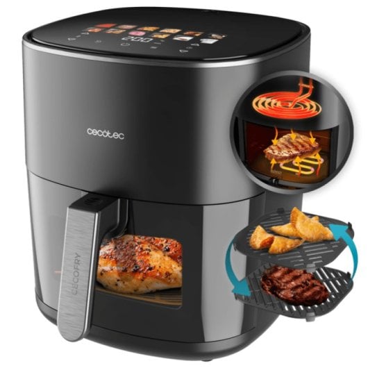 Cecotec Cecofry Grill Duoheat 6500 Freidora De Aire Sin Aceite 6.5L