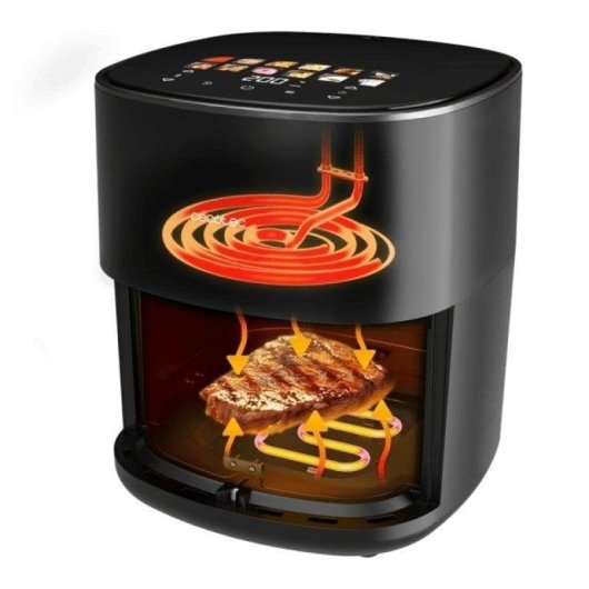 Airfryer Cecotec Cecofry Grill Duoheat 6500 Double Résistance Fenêtre 6,5L 2200W