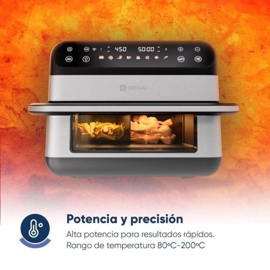 Friteuse sans Huile Origial FRYFIT 10L Dual WiFi 10L 2800W Double Panier LED