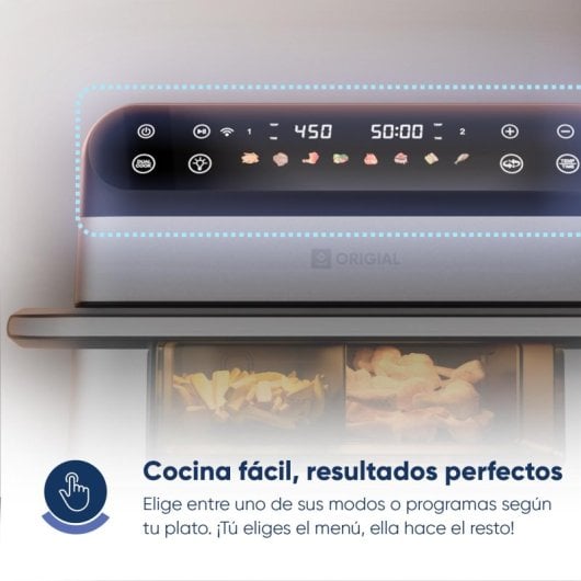 Origial FRYFIT 10L DUAL WIFI Freidora de Aire 10L Dual Wi-Fi 2800W Inox