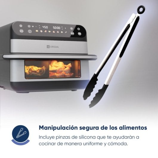 Origial FRYFIT 10L DUAL WIFI Freidora de Aire 10L Dual Wi-Fi 2800W Inox