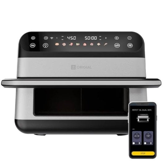 Friteuse sans Huile Origial FRYFIT 10L Dual WiFi 10L 2800W Double Panier LED