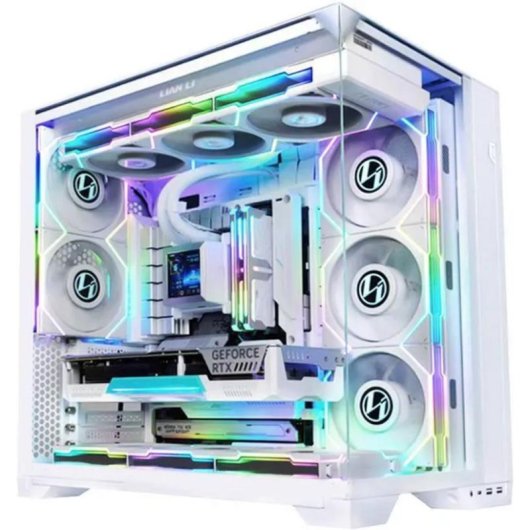 Boîtier PC Lian Li O11 Vision Compact Blanc ATX E-ATX Verre Trempé