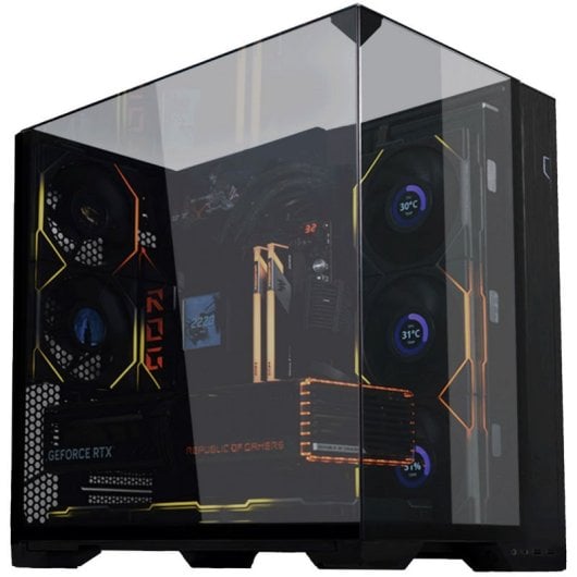 Lian-Li O11 Vision Compact Torre E-ATX Cristal Templado USB-C 3.0 Negra