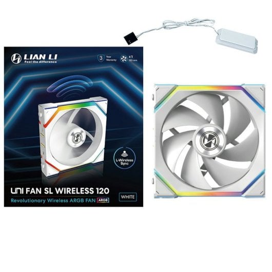 Lian-Li UNI FAN SL WIRELESS 120 ARGB Ventilador Suplementario 120mm Blanco