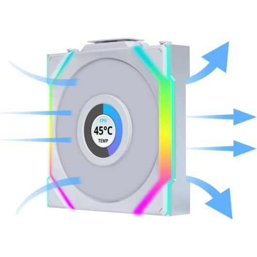 Ventilateur supplémentaire Lian-Li UNI FAN SL WIRELESS LCD 120 ARGB avec écran 120 mm Blanc