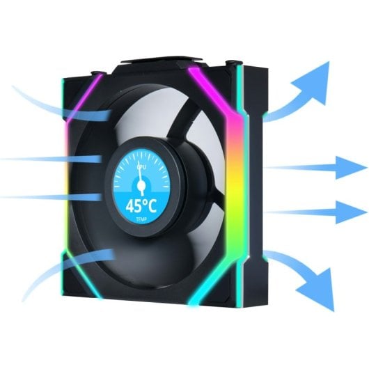 Lian-Li UNI FAN SL WIRELESS LCD 120 ARGB Ventoinha Suplementar com Ecrã 120mm Preta