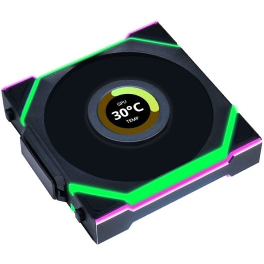Lian-Li UNI FAN SL WIRELESS LCD 120 ARGB 3x Ventiladores Aspas Invertidas con Pantalla 120mm Negros