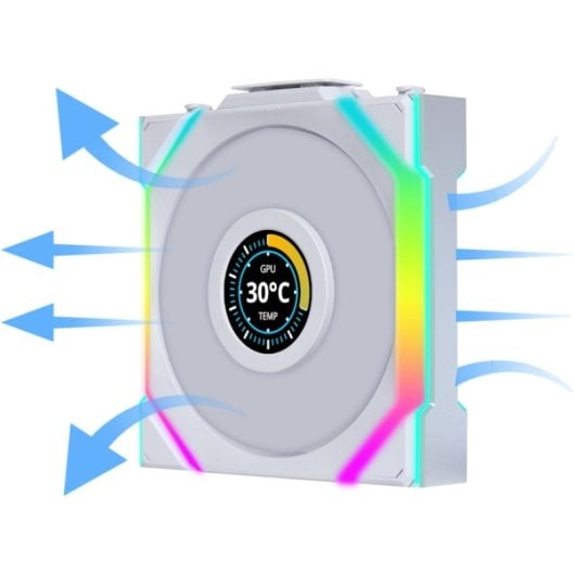 Lian-Li UNI FAN SL Wireless LCD 120 Confezione da 3 ventole supplementari 120 mm Bianco