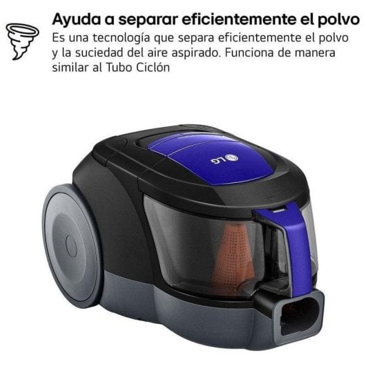 Aspirador sem Saco LG VC5506NHTB 650W Tubo Telescópico Filtro 3 Etapas 1,1L