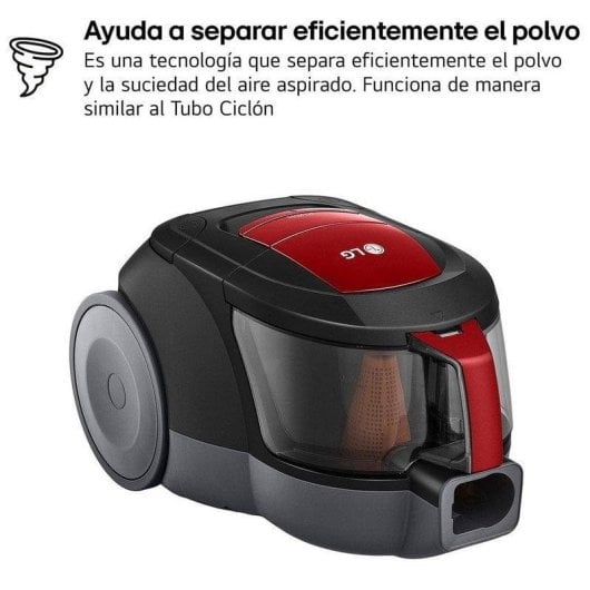 Aspirador sem Saco LG VC5506NHTCR 650W Capacidade 1,1L Animais Escova Multisuperfície