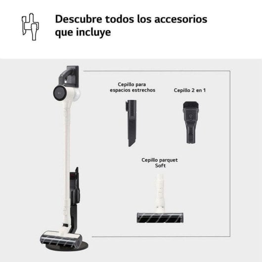Aspirador sem Fio LG CordZero A9C-SLIM1C 150W 40min HEPA Ultraleve 0,25L