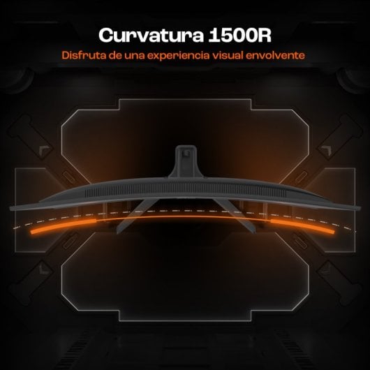 PcCom Elysium Monitor gaming 23.6" VA FHD 180Hz Adaptive Sync Curva