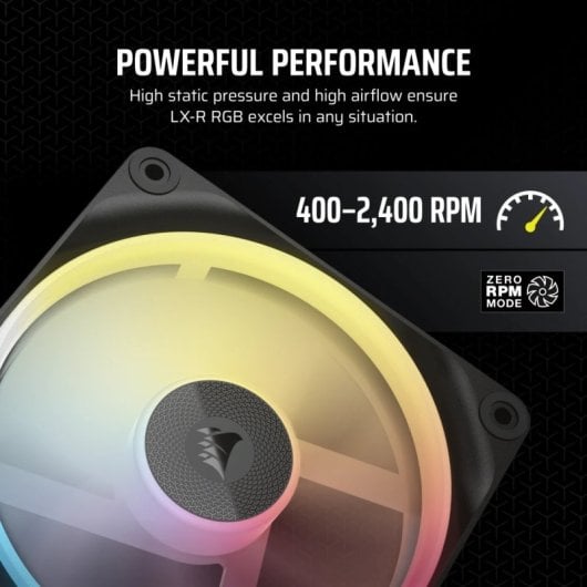 Corsair iCUE LINK LX120-R RGB Dreifach-Lüfterpaket PWM 120 mm, Schwarz
