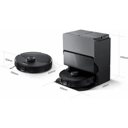Robot Aspirador Roborock S8 MaxV Ultra 10000Pa Succión, Fregado, Inteligencia Artificial, WiFi, Negro