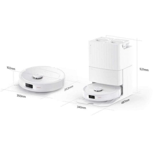 Aspirador Robô com Mopa Roborock Qrevo MaxV Com Esvaziamento Automático Navegação LiDAR 7.000Pa Controlo por Voz IA Com Câmara