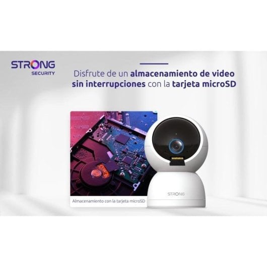 Câmera de vigilância Strong SHC05IR0-W 5MP Visão Noturna Interna Detecção IA Áudio Bidirecional