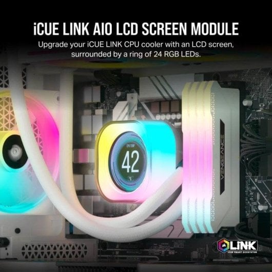 Refrigeração Líquida Corsair iCUE LINK LCD Módulo Ecrã 2,1” Branco