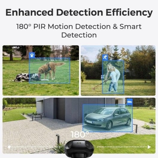 Caméra de surveillance Reolink Argus Series B740X 4K Vision Nocturne Extérieure IA Alarme Panneau Solaire Contrôle Vocal Audio Bidirectionnel