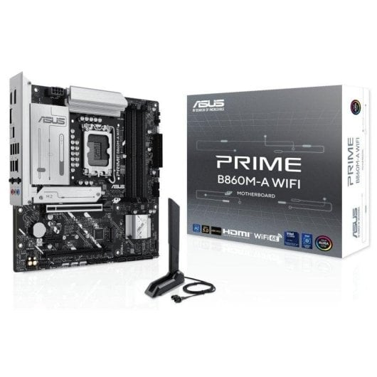 Carte mère ASUS PRIME B860M-A WIFI Intel B860 LGA 1851 DDR5 micro ATX WiFi 6E PCIe 5.0 2.5GbE M.2 RAID