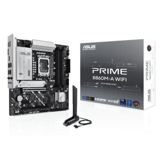 Carte mère ASUS PRIME B860M-A WIFI Intel B860 LGA 1851 DDR5 micro ATX WiFi 6E PCIe 5.0 2.5GbE M.2 RAID