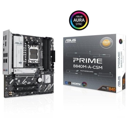 Schede Madri ASUS PRIME B840M-A-CSM AMD B840 AM5 DDR5 micro-ATX 2.5GbE M.2 PCIe 4.0