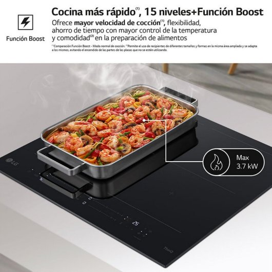 LG CBIZ2432B Flex ThinQ Placa de Indução 3 Zonas 59cm Preta
