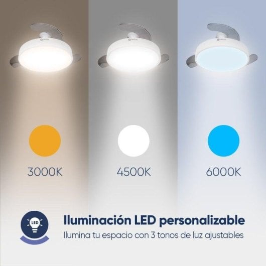 Ventilateur de Plafond avec Lumière Origial AIRBLISS CEILING RETRACTABLE 25W 106cm 6 Vitesses Pales Rétractables Télécommande