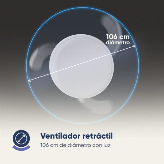 Origial AIRBLISS CEILING RETRACTABLE 25WW Ventilador de Techo con Aspas Retráctiles 25W Blanco