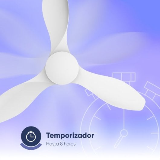 Ventilateur de plafond AIRBLISS CEILING 25WW WIFI d'origine, 106 cm, moteur CC, 25 W, avec éclairage et télécommande, WIFI, blanc