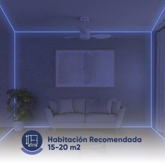 Ventilateur de plafond AIRBLISS CEILING 25WW WIFI d'origine, 106 cm, moteur CC, 25 W, avec éclairage et télécommande, WIFI, blanc
