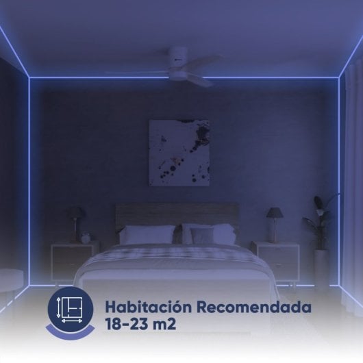 Ventilateur de plafond original AIRBLISS CEILING 25WWOOD WIFI, 132 cm, moteur CC, 25 W avec lumière et télécommande, WIFI, bois