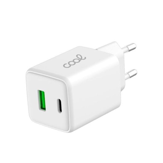 Cool Cargador Red Universal Ultra Fast Dual PD USB-C + USB 45W GaN Blanco