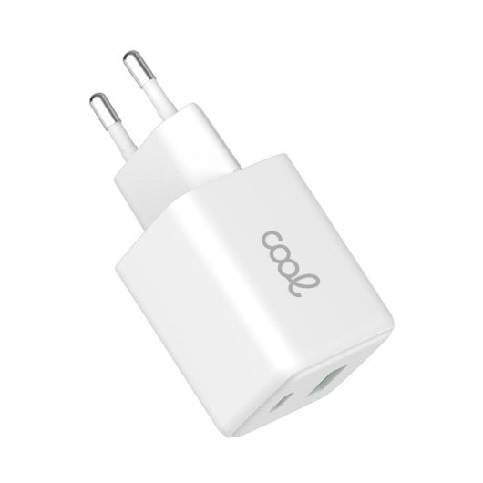 Cool Cargador Red Universal Ultra Fast Dual PD USB-C + USB 45W GaN Blanco