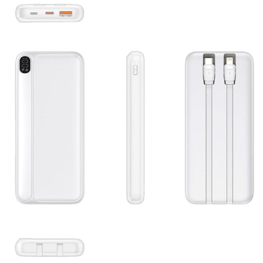 Cool Grip Batterie Externe Universelle Power Bank 10 000 mAh USB-C / Lightning Blanc