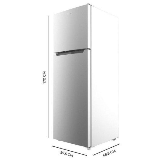 Frigorífico Dos Puertas Cecotec Bolero CoolMarket 2D 348 NF Inox Total No Frost 170cm 348L E Inox Puerta Reversible