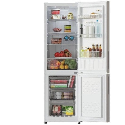 Frigorífico Combi Cecotec Bolero CoolMarket Combi 250 White Glass E Total No Frost 180cm 250L E Branco