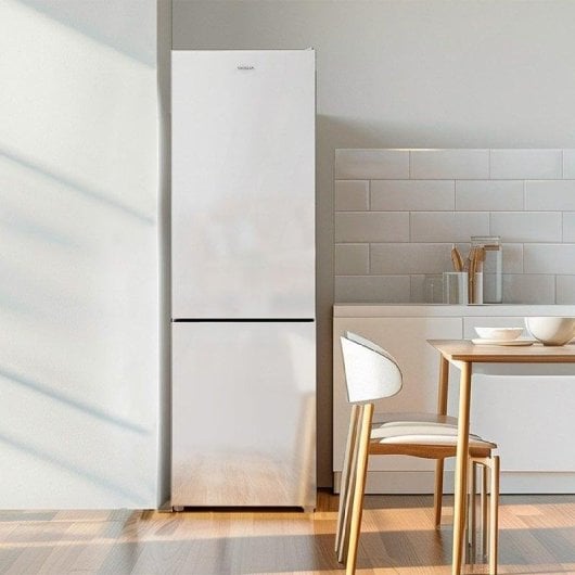 Frigorífico Combi Cecotec Bolero CoolMarket Combi 250 White Glass E Total No Frost 180cm 250L E Branco