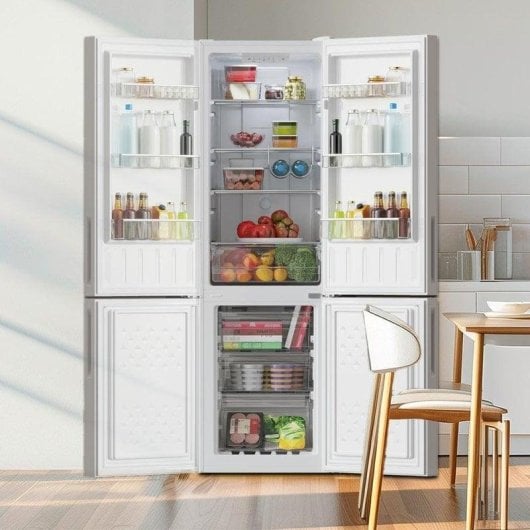 Frigorífico Combi Cecotec Bolero CoolMarket Combi 250 White Glass E Total No Frost 180cm 250L E Branco