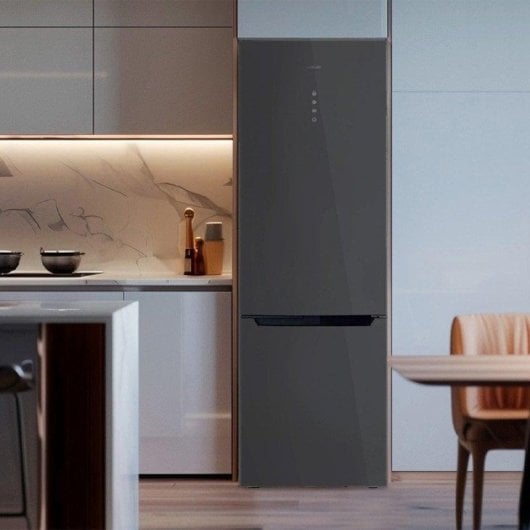 Frigorífico Combi Cecotec Bolero Coolmarket 02151 Total No Frost 200cm 356L E Negro Display Door