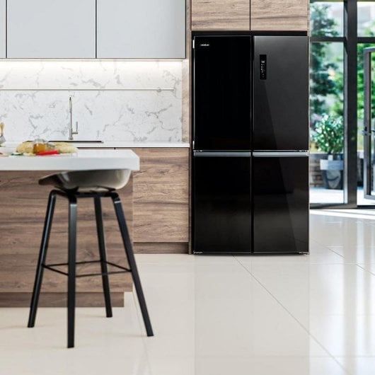 Kühlschrank Cecotec Bolero CoolMarket 4D 601 Black Glass 601L NoFrost Inverter Display