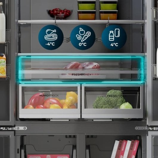 Cecotec Bolero Coolmarket 4d 466 Sbi Frigorífico Americano Nofrost 466L E Inox