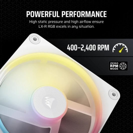 Corsair iCUE LINK LX120-R RGB Ventoinha Suplementar PWM 120mm Branca