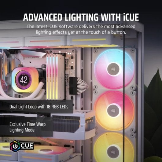 Corsair iCUE LINK LX140-R RGB Ventilador Suplementario PWM 140mm Blanco