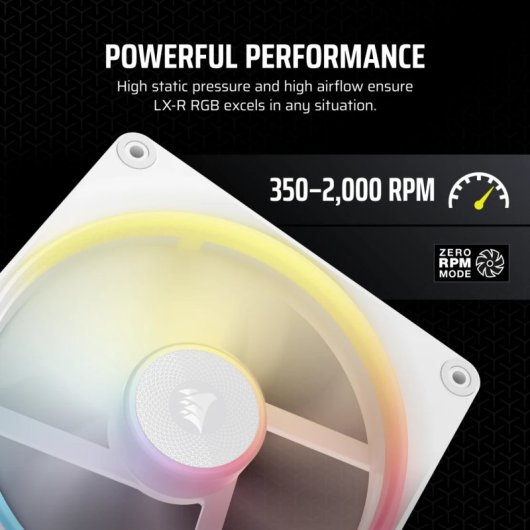 Corsair iCUE LINK LX140-R RGB Ventilador Suplementario PWM 140mm Blanco