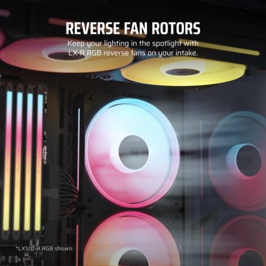 Corsair iCUE LINK LX140-R RGB Ventilador Suplementario PWM 140mm Negro