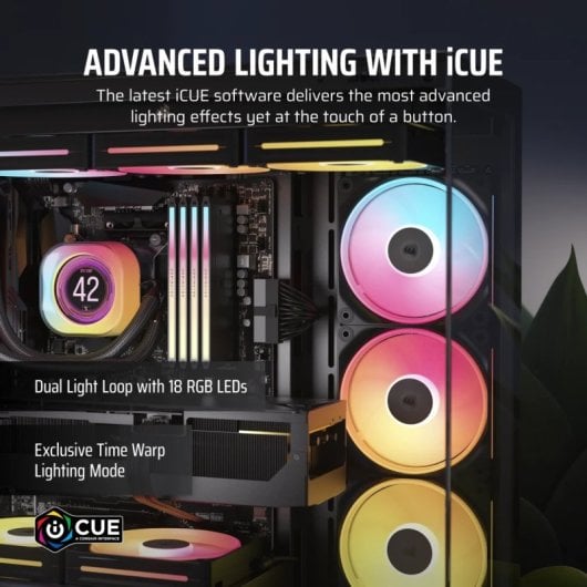Corsair iCUE LINK LX140-R RGB Pack Duas Ventoinhas Suplementares PWM 140mm Pretas
