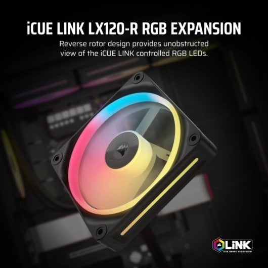 Corsair iCUE LINK LX120-R RGB 120mm PWM Zusatzlüfter Schwarz